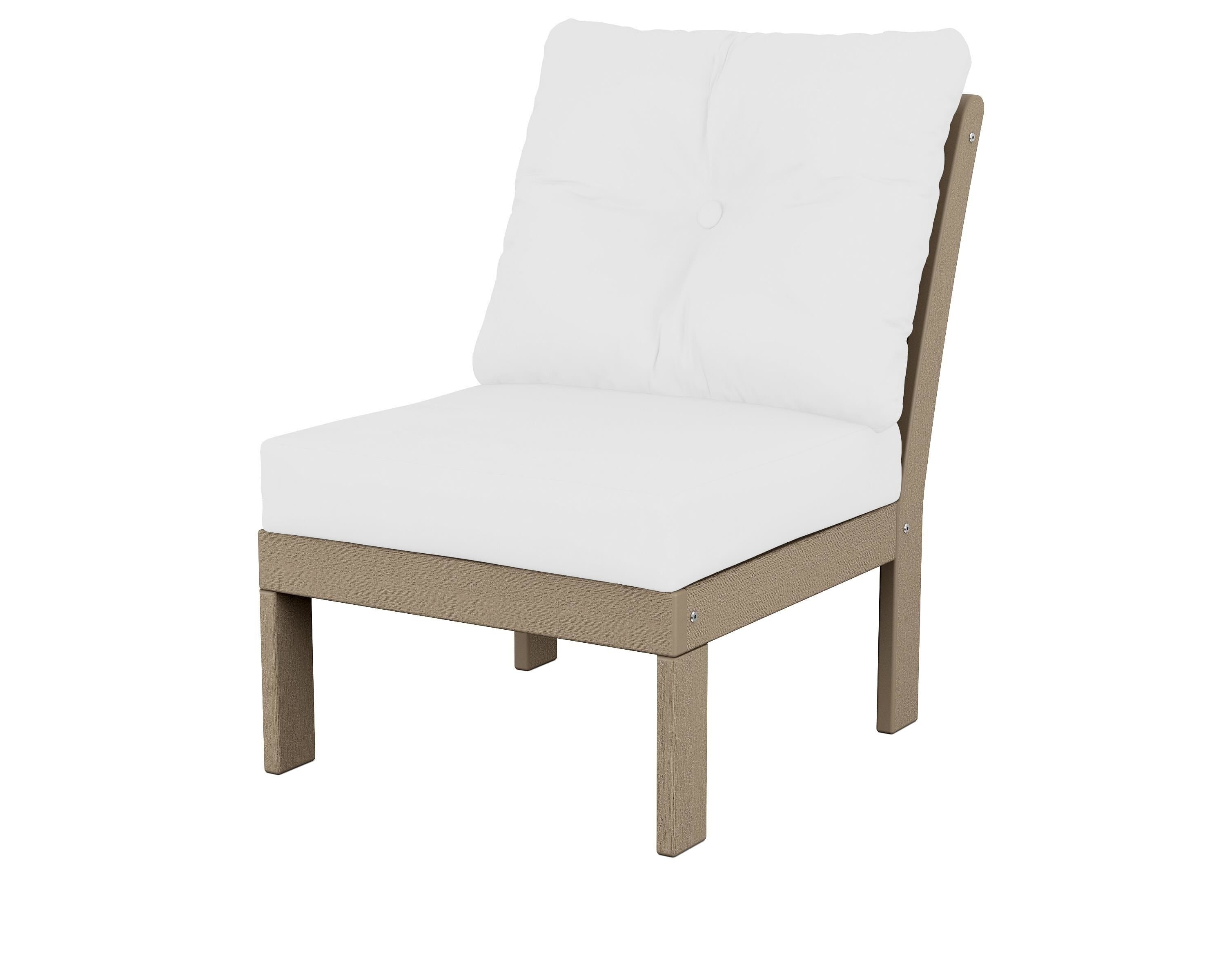 POLYWOOD® Vineyard Modular Armless Chair in Vintage Sahara / Natural