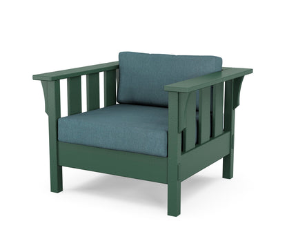 Martha Stewart by POLYWOOD® Acadia Deep Seating Chair in Green / Ocean Teal