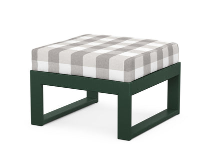 Unbranded Modular Ottoman - Modern in Green / Buffalo Plaid Grey Mist