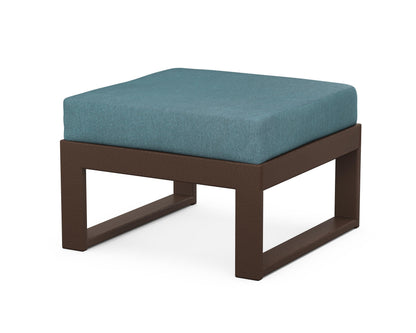 Unbranded Modular Ottoman - Modern in Mahogany / Ocean Teal