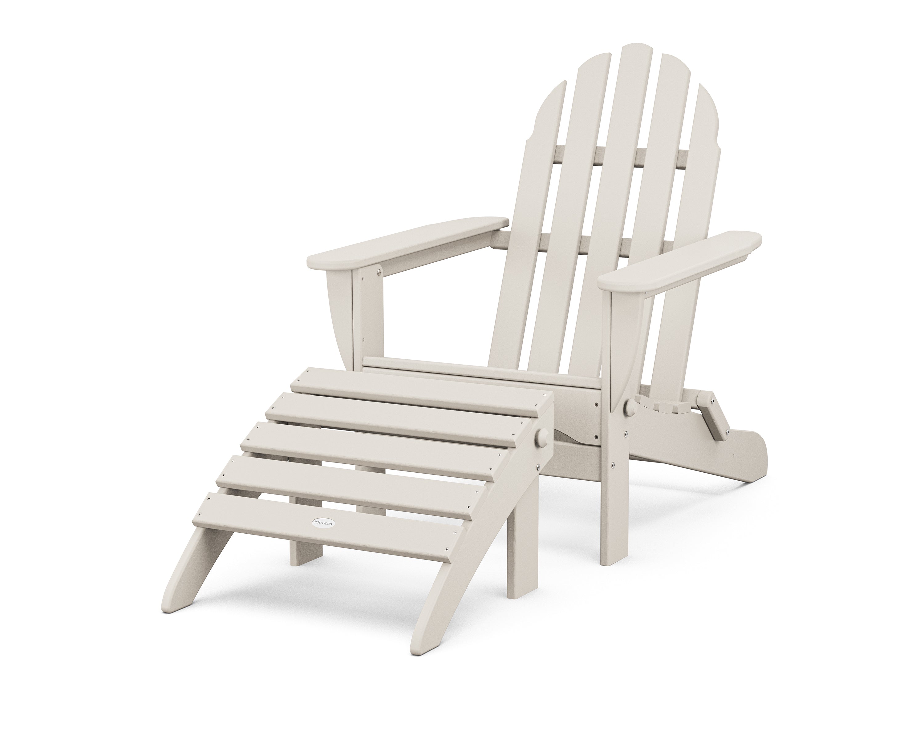 POLYWOOD® Classic Adirondack 2-Piece Set in Sand