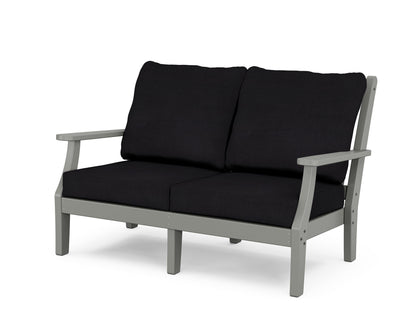 Country Living Wovendale Deep Seating Loveseat in Slate Grey / Midnight Linen