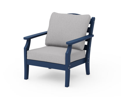 Draper James™ by  POLYWOOD® Savannah Deep Seating Chair in Navy / Granite
