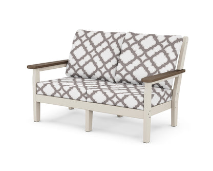 POLYWOOD® Chippendale Deep Seating Loveseat in Sand / Kona / Trellis Grey Mist