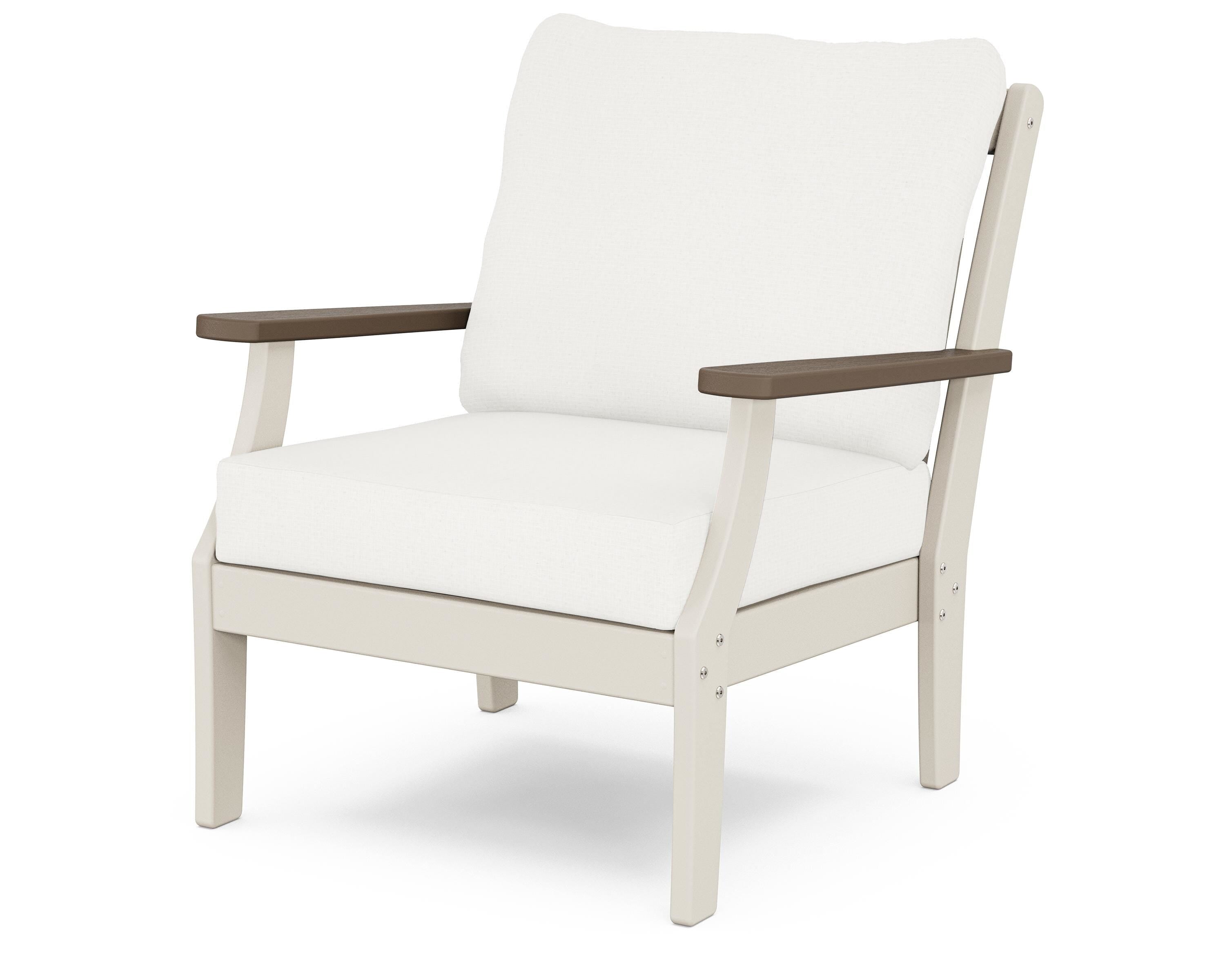 POLYWOOD® Braxton Deep Seating Chair in Sand / Kona / Natural Linen