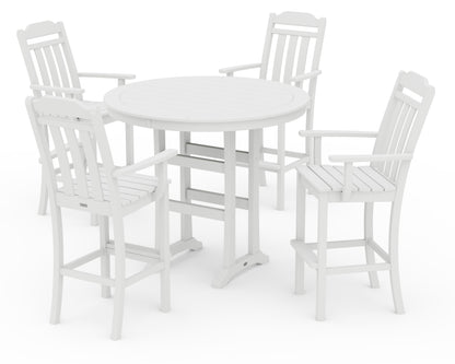 Country Living Cottage 5-Piece Round Bar Set in White