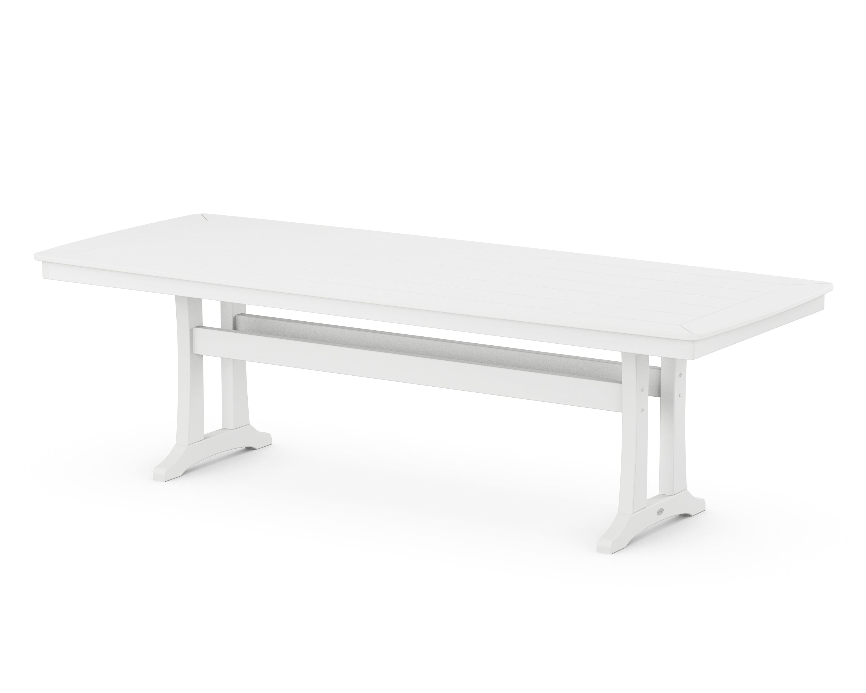 POLYWOOD® Nautical Trestle 39" x 97" Dining Table in White