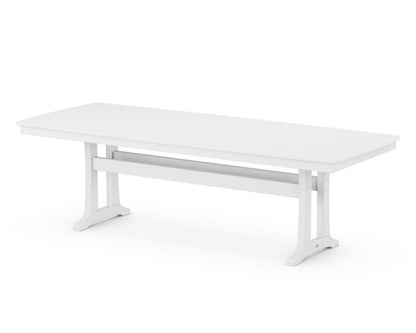 POLYWOOD® Nautical Trestle 39" x 97" Dining Table in White
