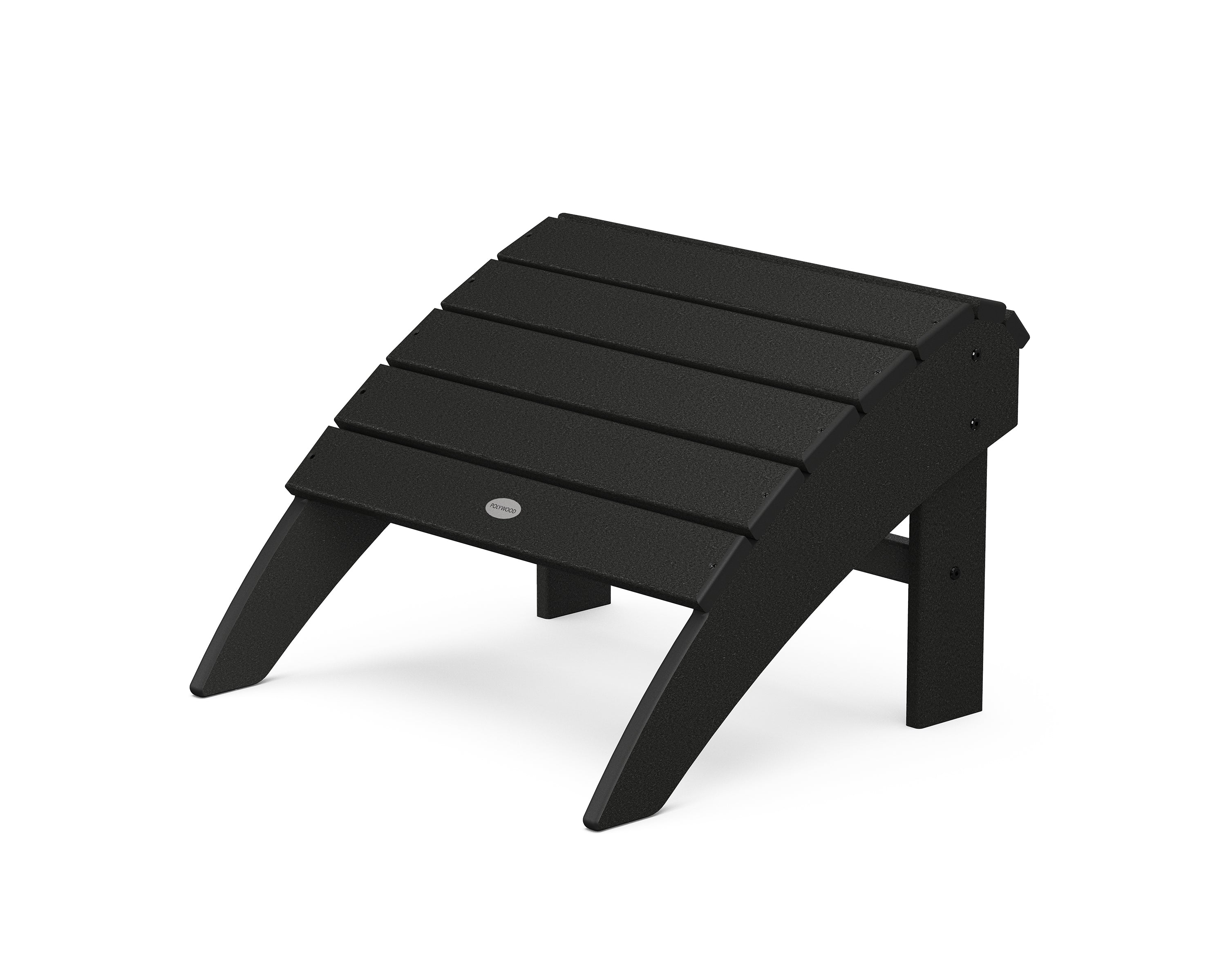 POLYWOOD® Vineyard Curveback Adirondack Ottoman in Black