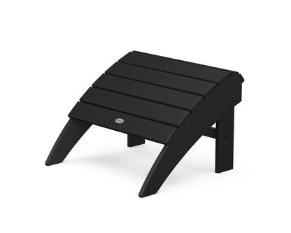 POLYWOOD® Vineyard Curveback Adirondack Ottoman in Black