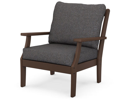 POLYWOOD® Braxton Deep Seating Chair in Mahogany / Ash Charcoal