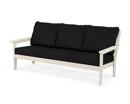 Country Living Cottage Deep Seating Sofa in Sand / Midnight Linen