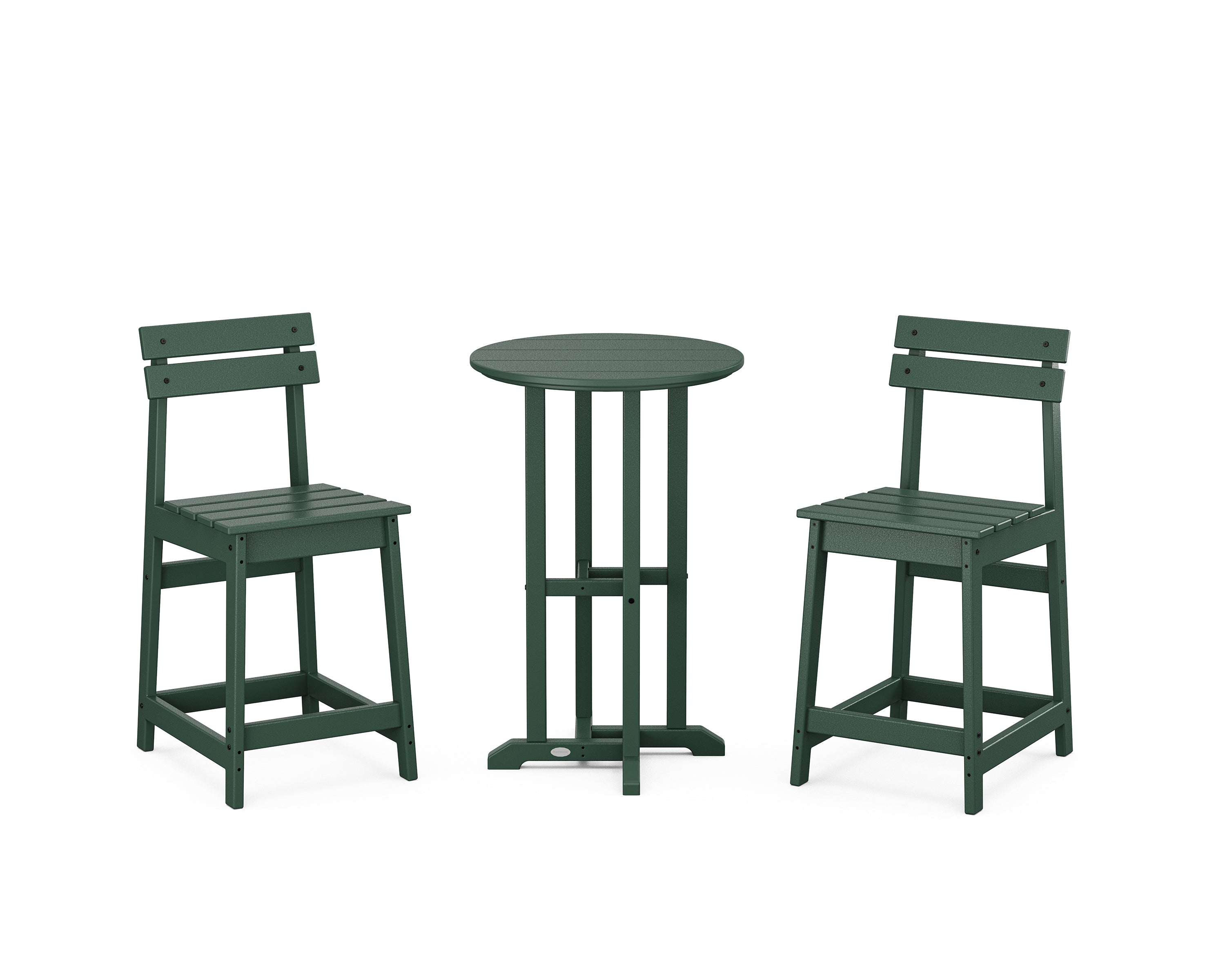 POLYWOOD® Modern Studio Plaza 3-Piece Bistro Counter Set in Green