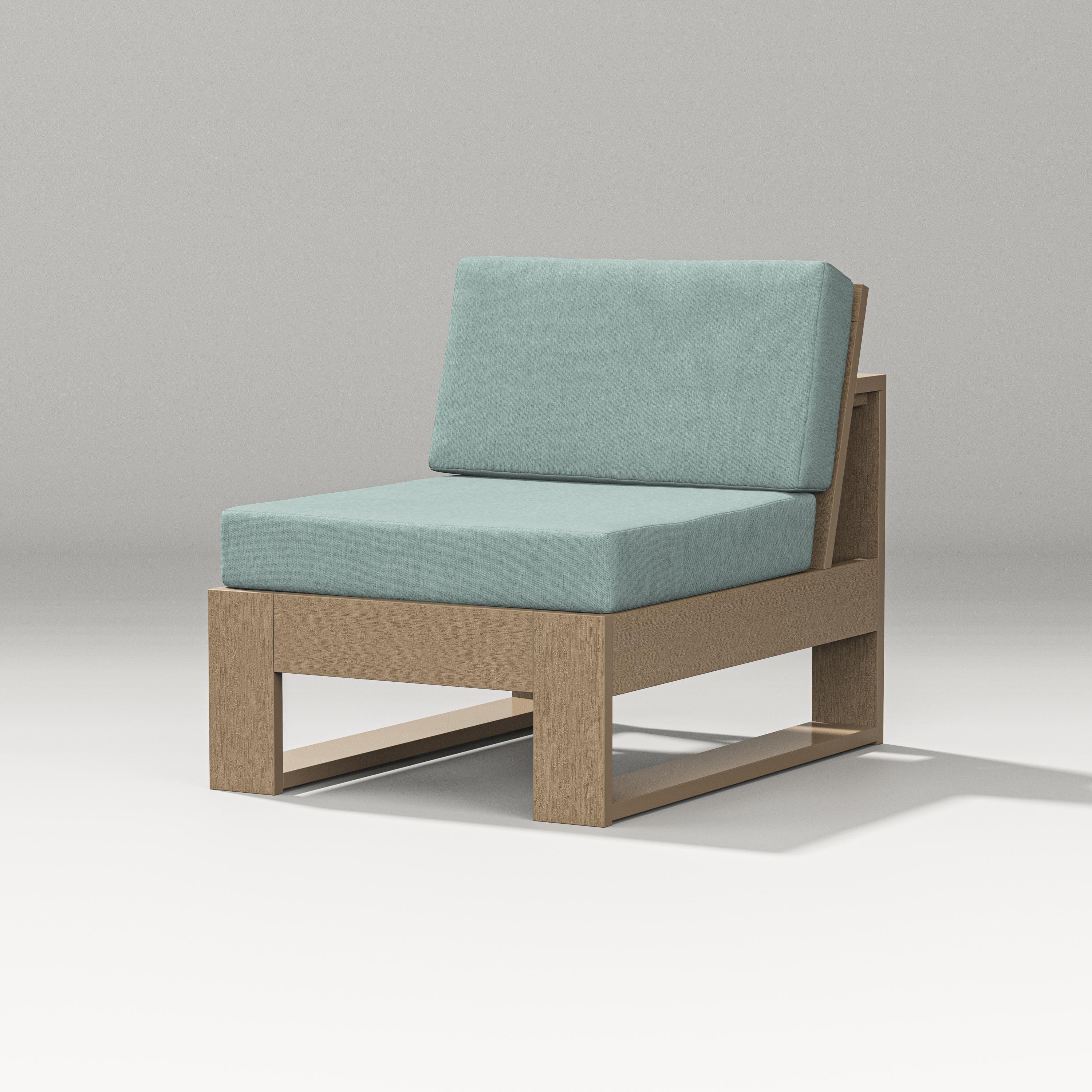 PW Designer Series Latitude Modular Armless Chair in Vintage Sahara / Glacier Spa