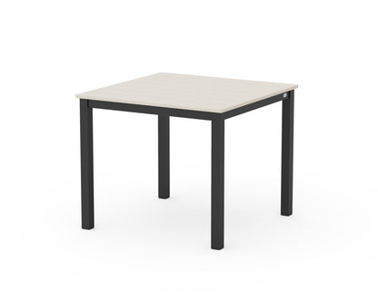 POLYWOOD® Main Street 36" x 36" Dining Table in Black / Sand