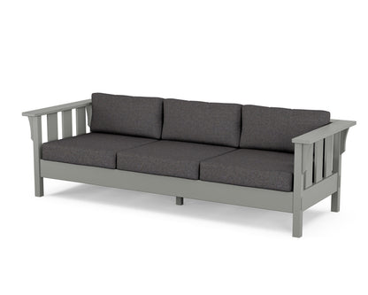 Martha Stewart by POLYWOOD® Acadia Deep Seating Sofa in Slate Grey / Ash Charcoal