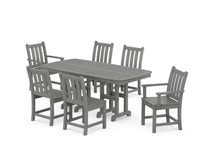 POLYWOOD® Traditional Garden 7-Piece Dining Set in Slate Grey