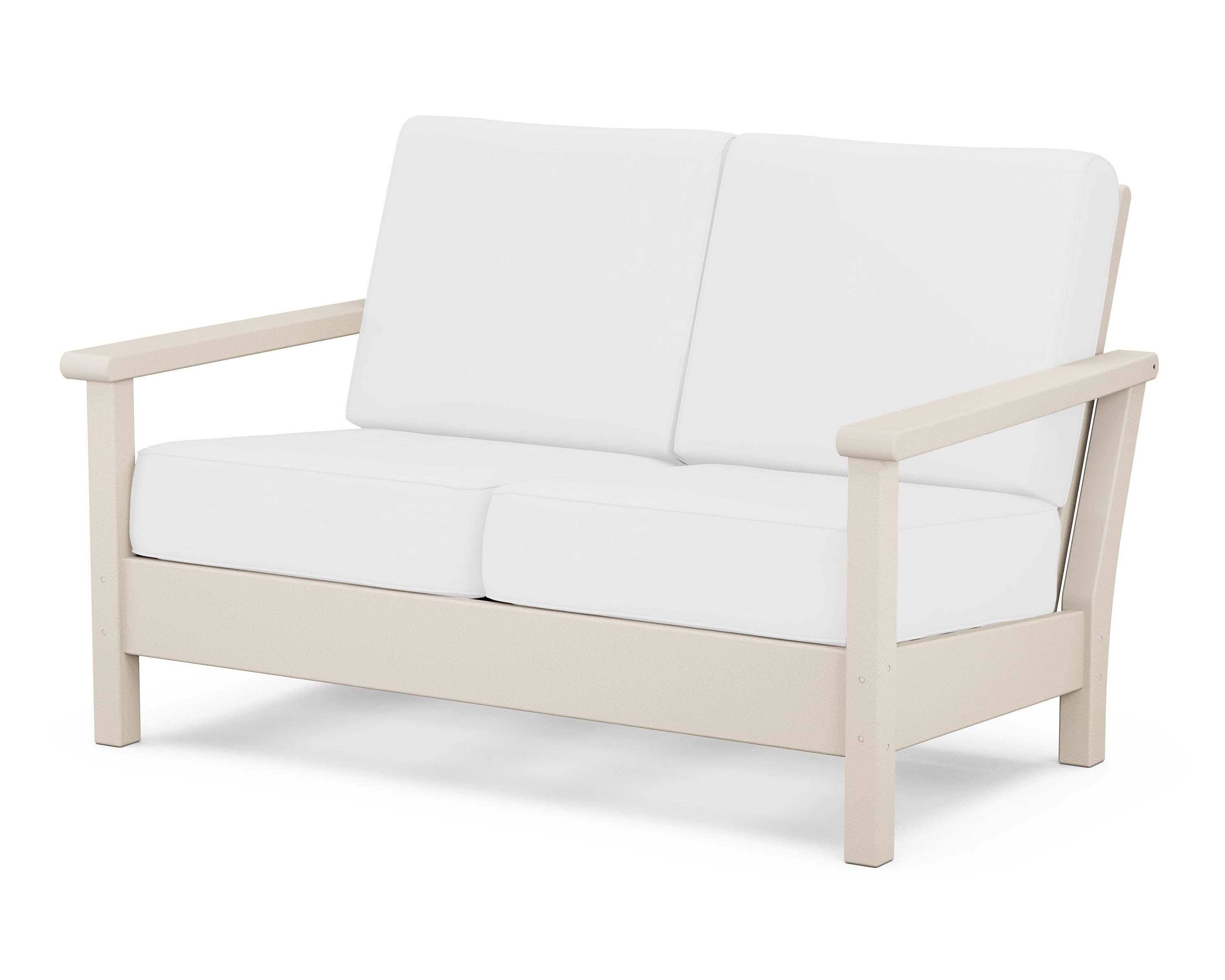 POLYWOOD® Harbour Deep Seating Loveseat in Sand / Natural