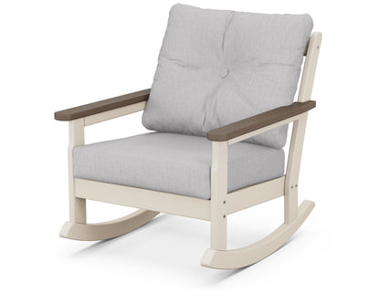 POLYWOOD® Vineyard Deep Seating Rocking Chair in Sand / Kona / Granite