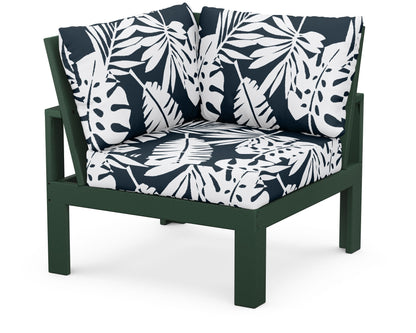 Unbranded Modular Corner Chair in Green / Leaf Marine Indigo
