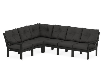 POLYWOOD® Vineyard 6-Piece Sectional in Black / Spectrum Carbon