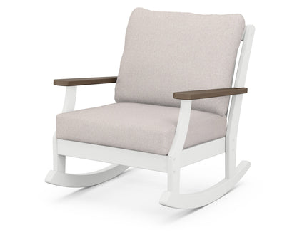 Braxton Deep Seating Rocking Chair - White