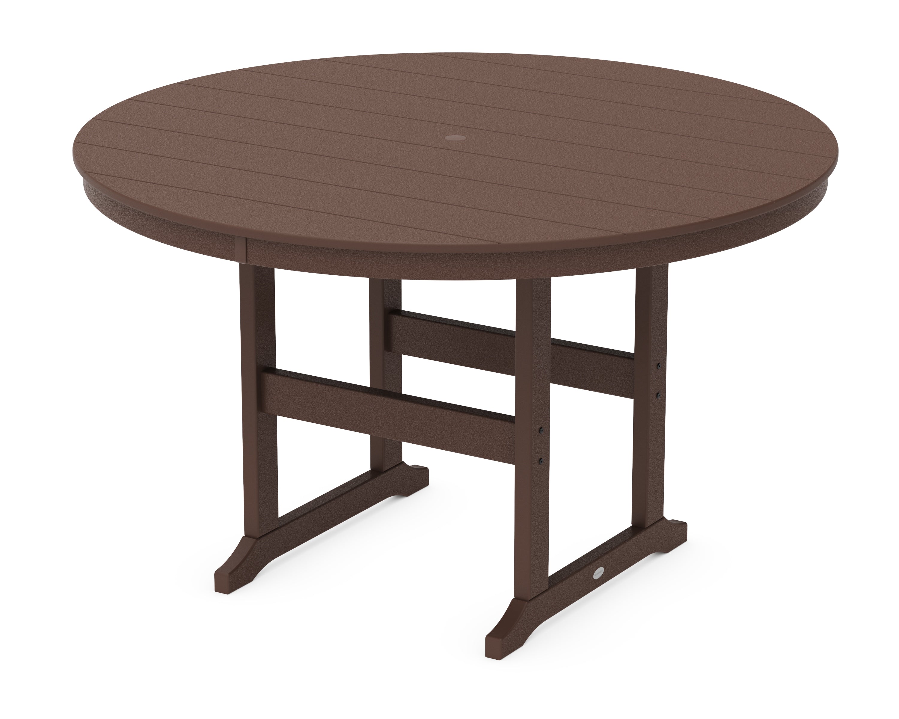 POLYWOOD® 60" Round Farmhouse Counter Table in Mahogany