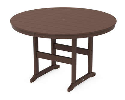 POLYWOOD® 60" Round Farmhouse Counter Table in Mahogany