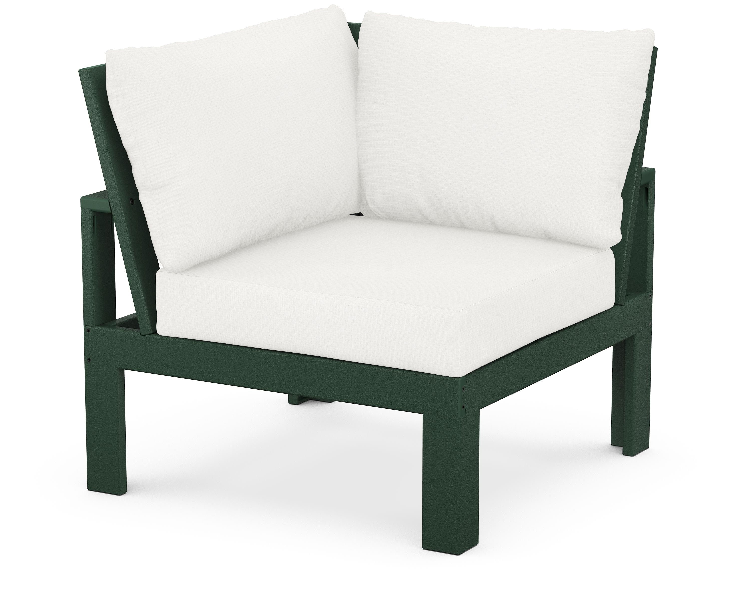 Unbranded Modular Corner Chair in Green / Natural Linen