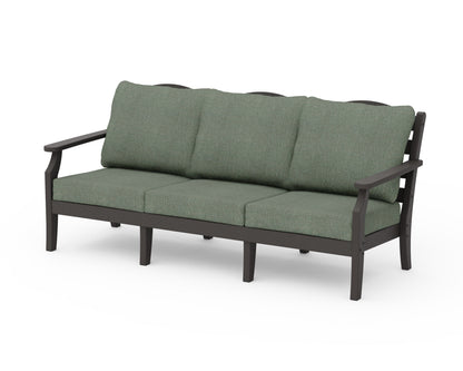 Draper James™ by  POLYWOOD® Savannah Deep Seating Sofa in Vintage Coffee / Cast Sage