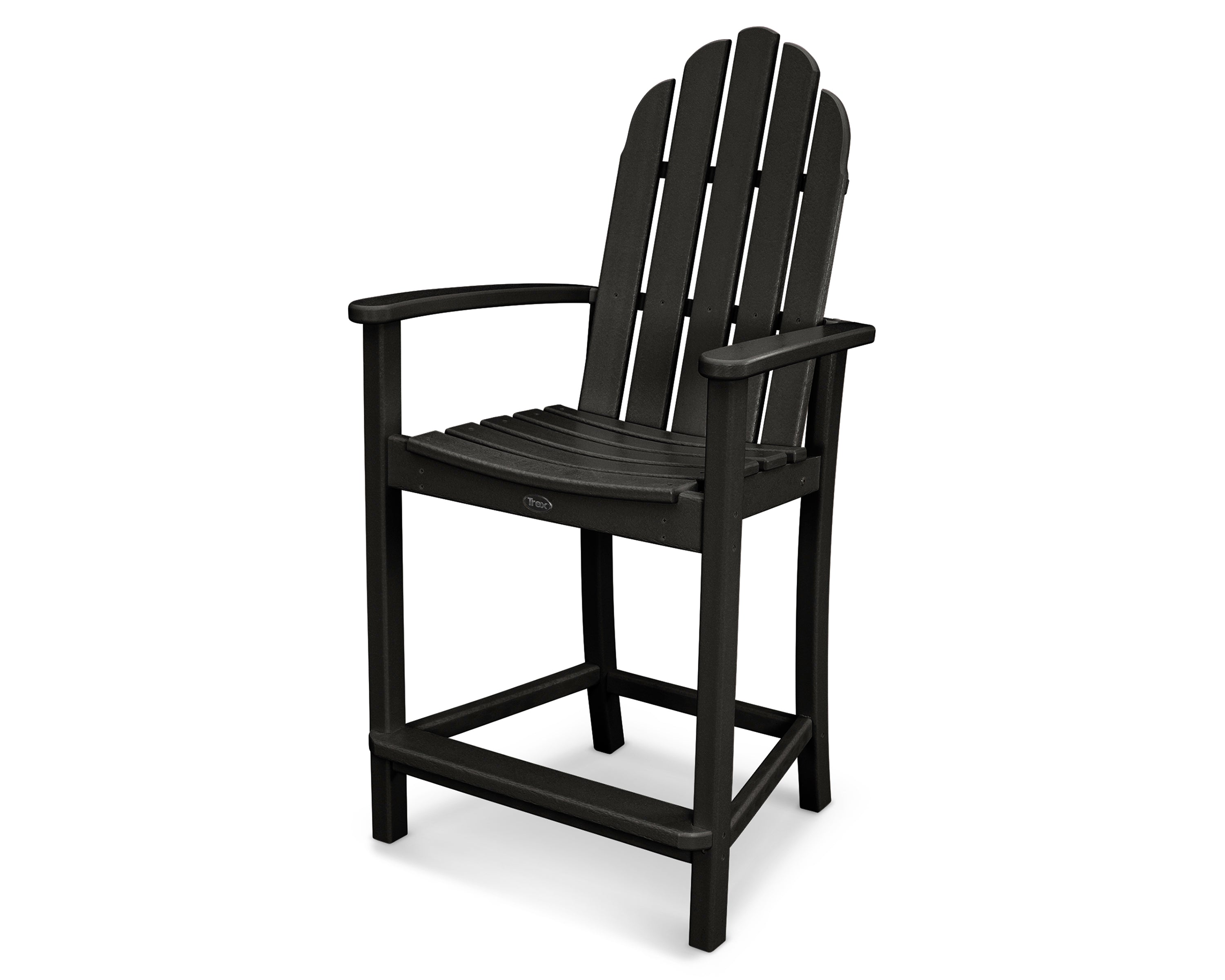 POLYWOOD® Classic Adirondack Counter Chair in Black
