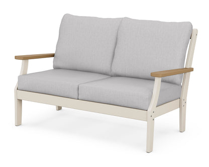 POLYWOOD® Braxton Deep Seating Loveseat in Sand / Natural / Granite