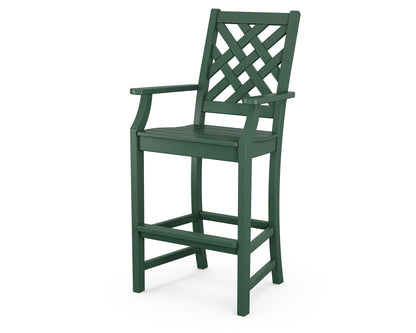 Country Living Wovendale Bar Arm Chair in Green