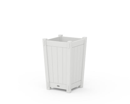 POLYWOOD® Vineyard Tapered Square Short Planter Box in White
