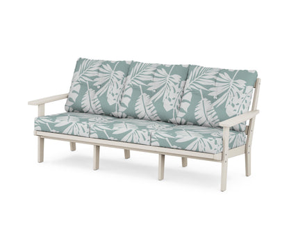POLYWOOD® Oxford Deep Seating Sofa in Sand / Leaf Glacier Spa