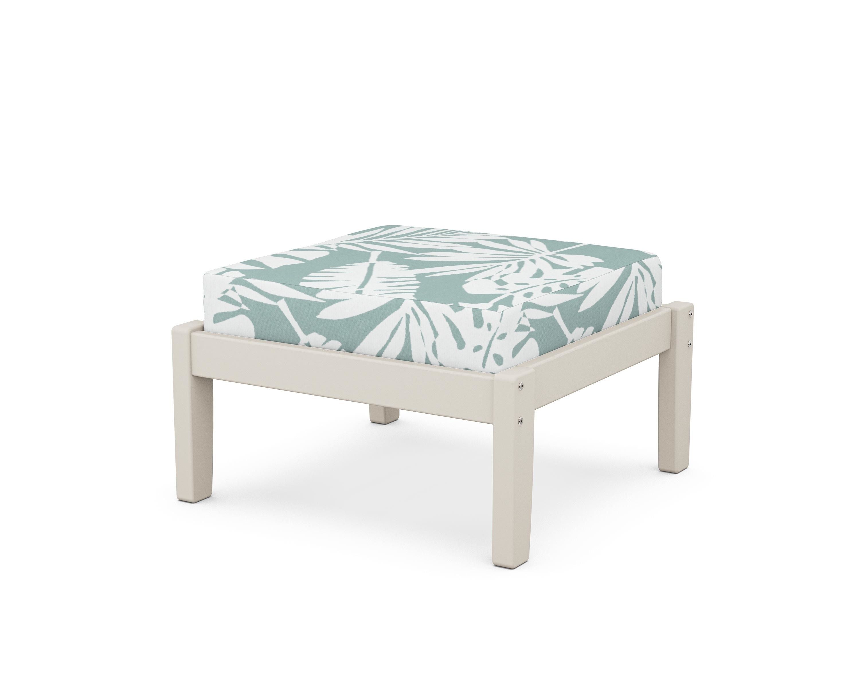 Unbranded Deep Seating Ottoman in Sand / Leaf Glacier Spa