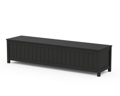 POLYWOOD® Vineyard 72" Storage Bench in Black