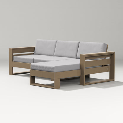 PW Designer Series Latitude Right Chaise Sectional in Vintage Sahara / Granite