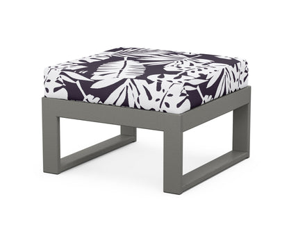 Unbranded Modular Ottoman - Modern in Slate Grey / Leaf Navy