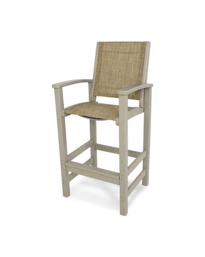 POLYWOOD® Coastal Bar Chair in Sand / Burlap Sling