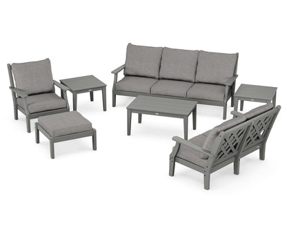 Country Living Wovendale 7-Piece Deep Seating Set in Slate Grey / Grey Mist