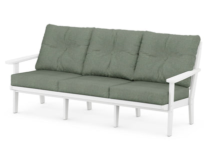 POLYWOOD® Lakeside Deep Seating Sofa in White / Cast Sage