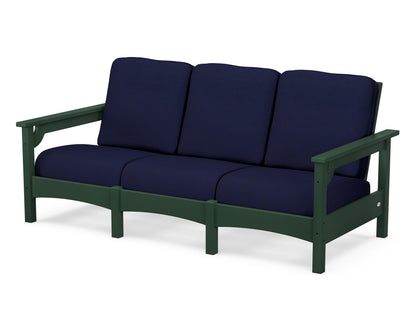 POLYWOOD® Club Sofa in Green / Navy