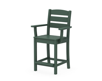 POLYWOOD® Lakeside Counter Arm Chair in Green