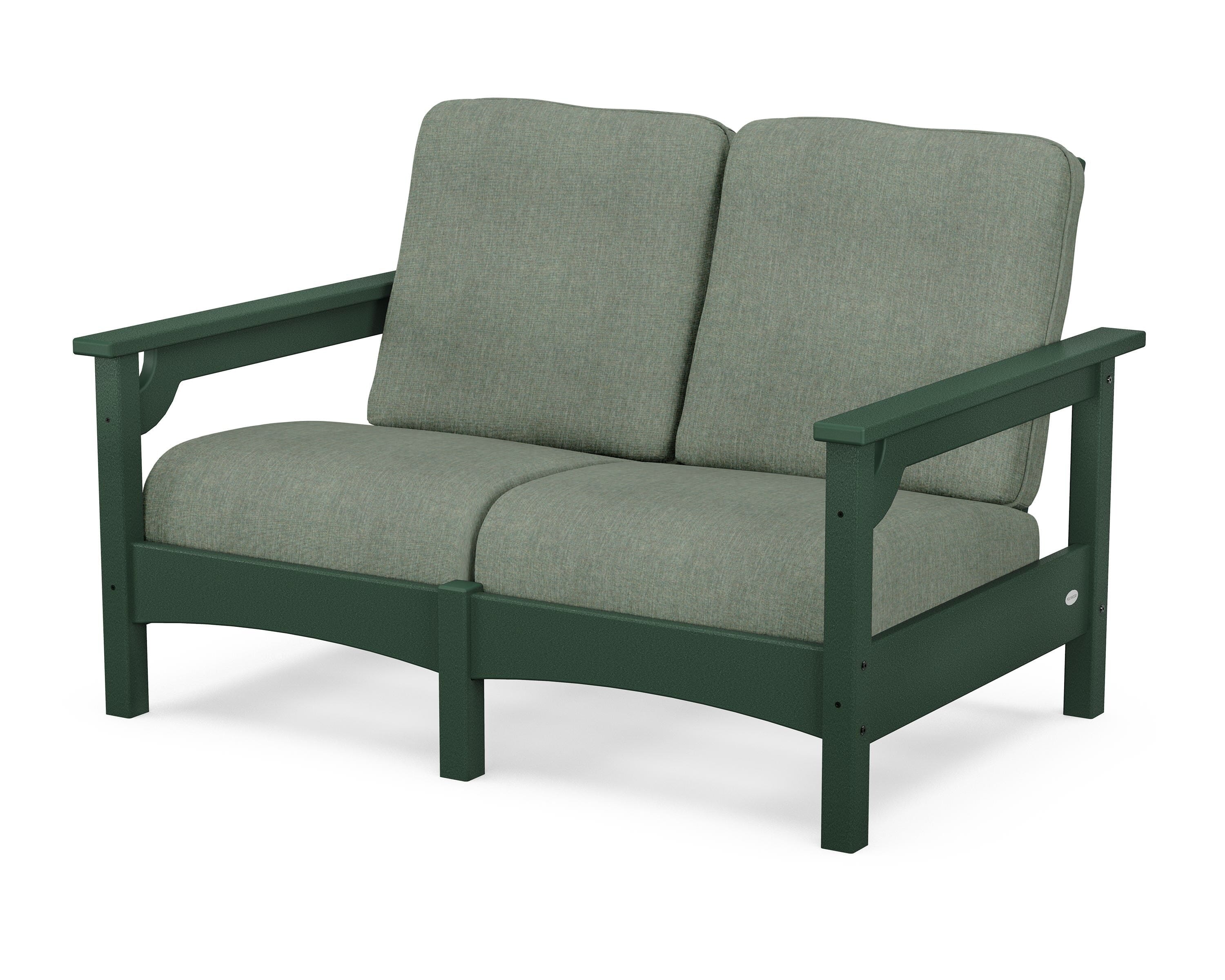 POLYWOOD® Club Loveseat in Green / Cast Sage