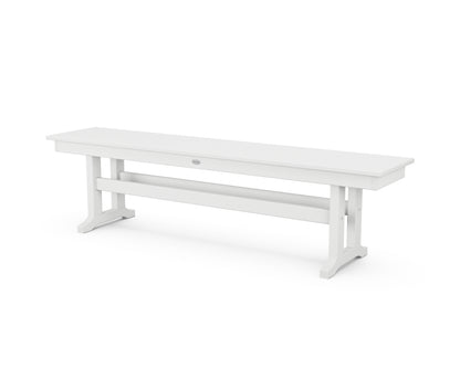 POLYWOOD® Farmhouse 65" Side Bench in White