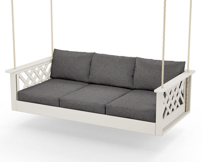 Country Living Wovendale Daybed Swing in Sand / Ash Charcoal
