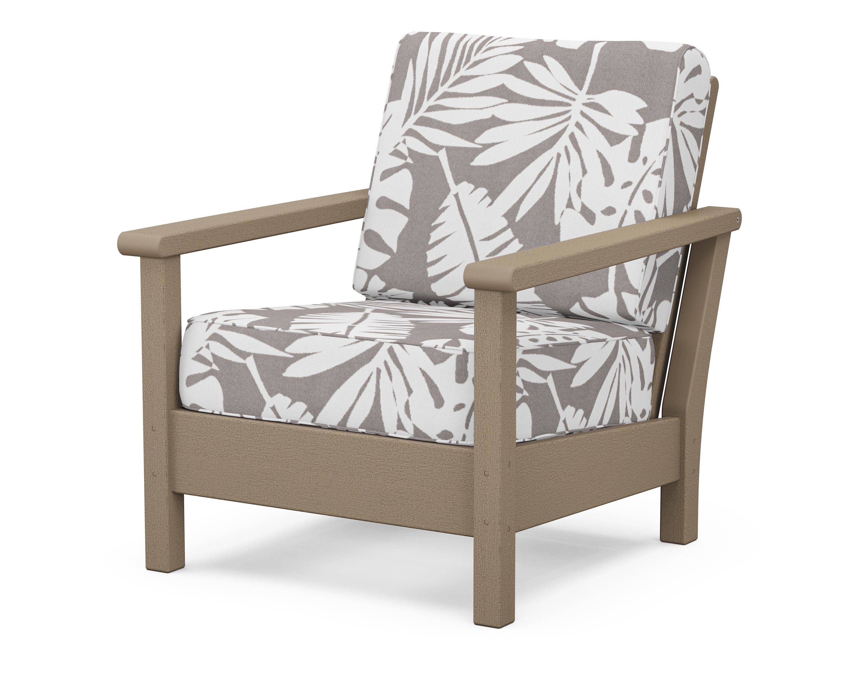 POLYWOOD® Harbour Deep Seating Chair in Vintage Sahara / Leaf Grey Mist