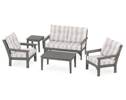 Vineyard 5 Piece Deep Seating Set - Slate Grey