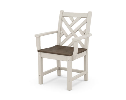 POLYWOOD® Chippendale Dining Arm Chair in Sand / Kona